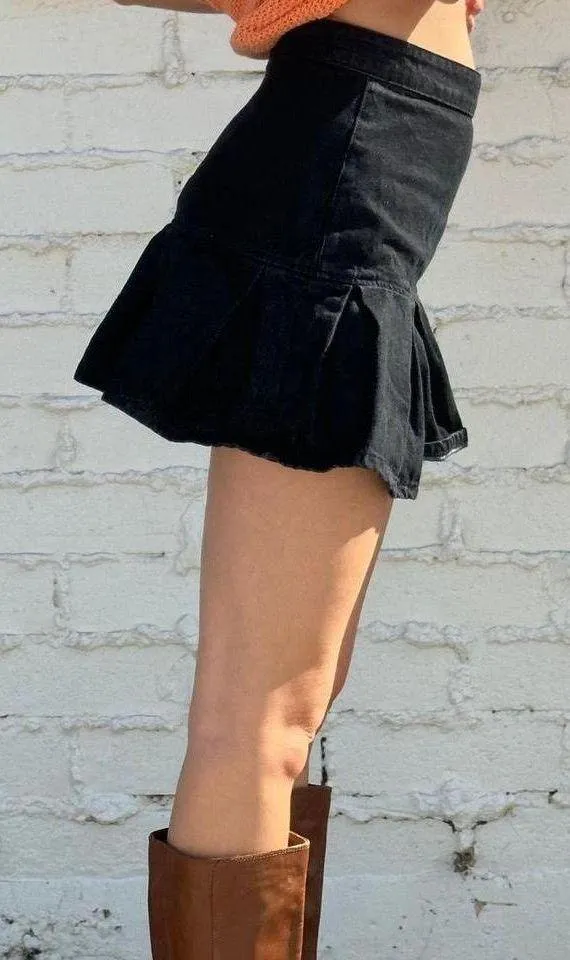 Dark Denim Mini Skirt - Image 3