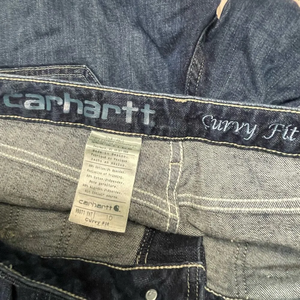 Carhartt Curvy Fit Capri Cropped Jeans Size 10 Cuffed - Image 2