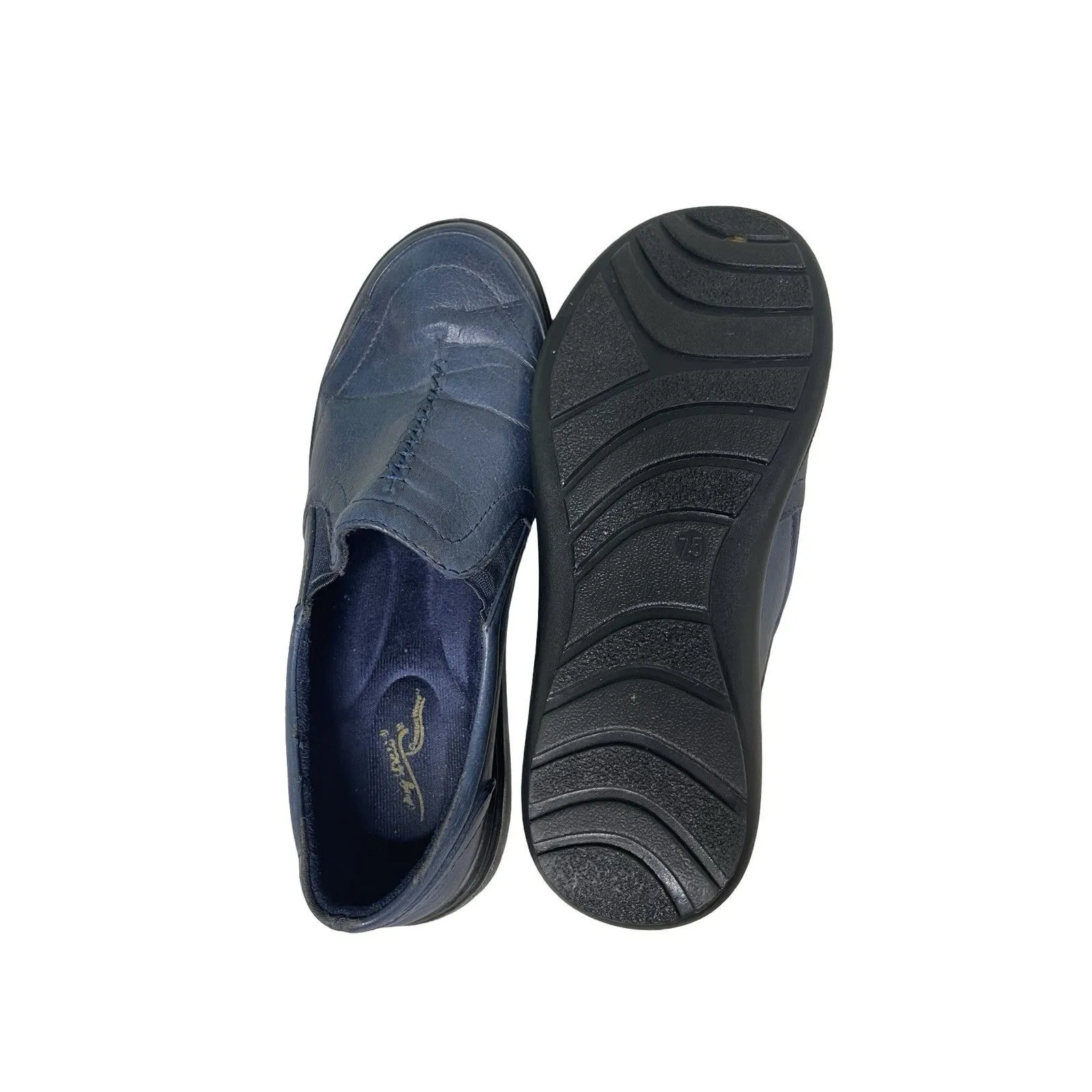 Easy Street Comfort Wove Women’s Leather Loafers Size 7.5 Navy Blue - Image 8