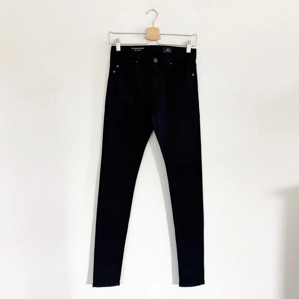 NEW AG Adriano Goldschmied The Farrah Skinny High Rise Jeans in Black Size 25 R - Image 3