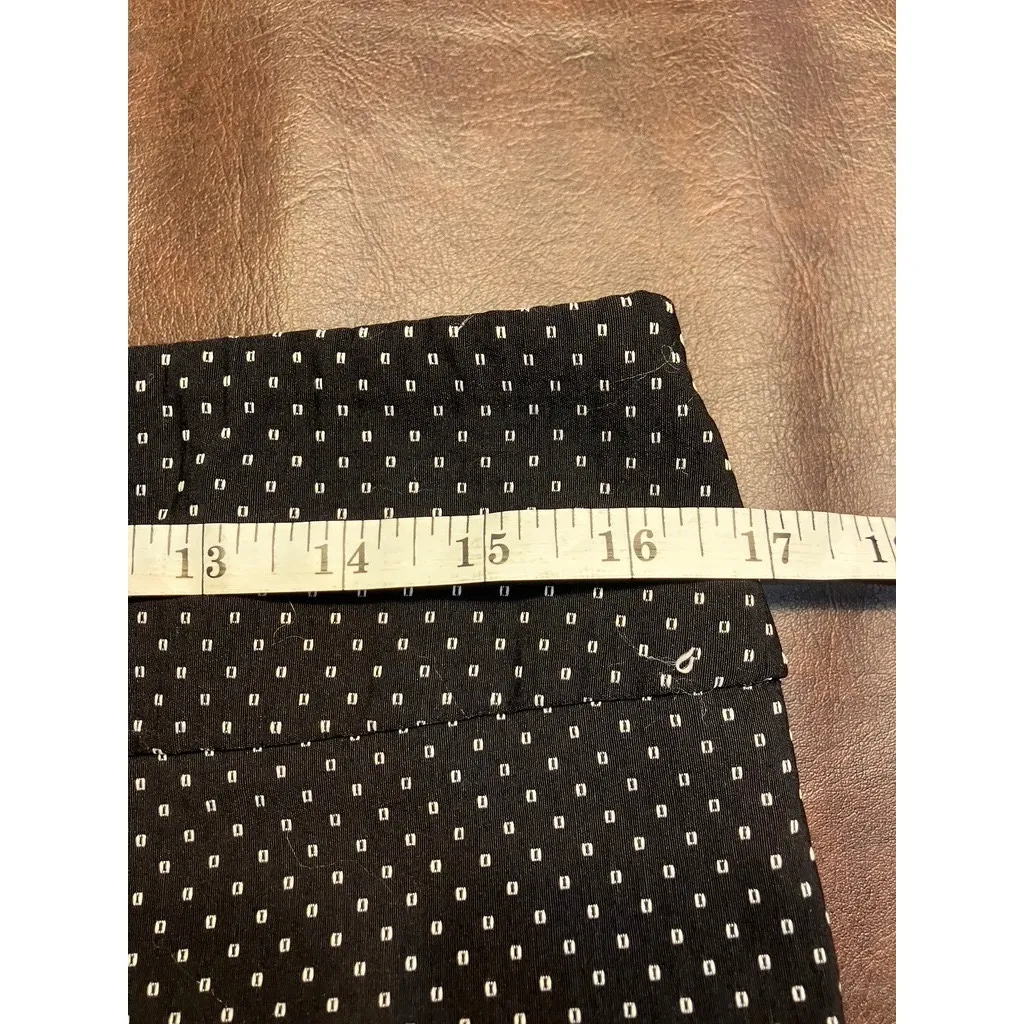 Tommy Hilfiger Black White Dot Print Stretch Career Pants Size 12 Preppy Classic - Image 11
