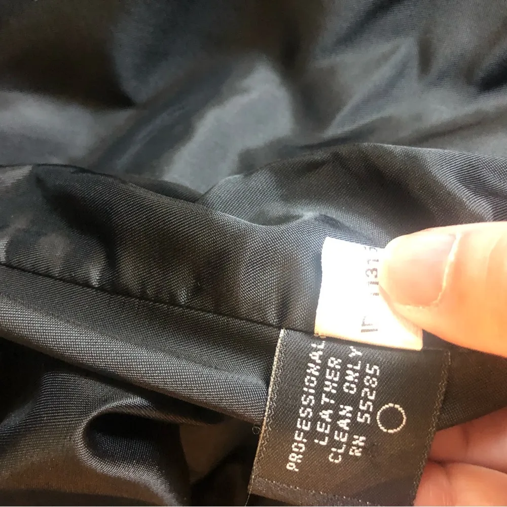 womens long 100% genuin leather coat size 13/14 - Image 4