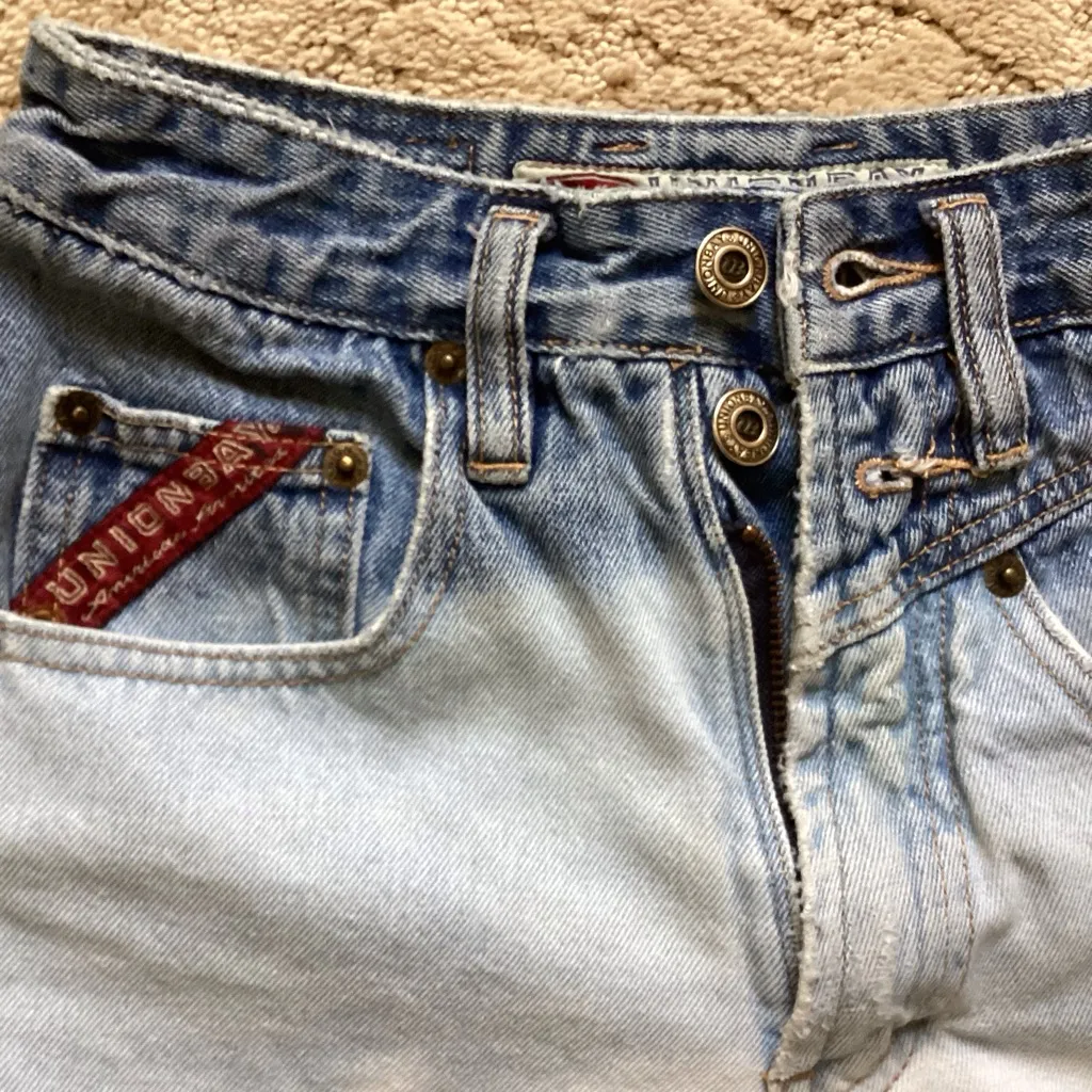 VINTAGE UNION BAY OMBRÉ’ LADIES SHORTS RETRO 90’s HIPPIE LOVE ☮️ JR. SIZE 3 - Image 3