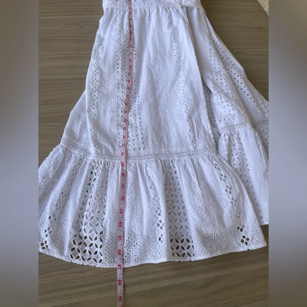 J. Crew White Eyelet Midi Dress - Image 6