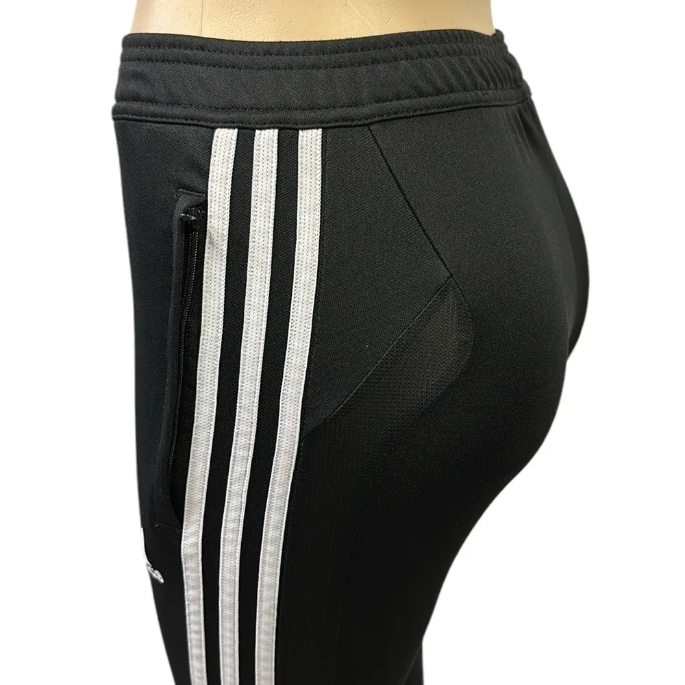 Adidas Climacool Athletic Black White Track Legging Pants Zipper Pocket Ankle XS - Image 5