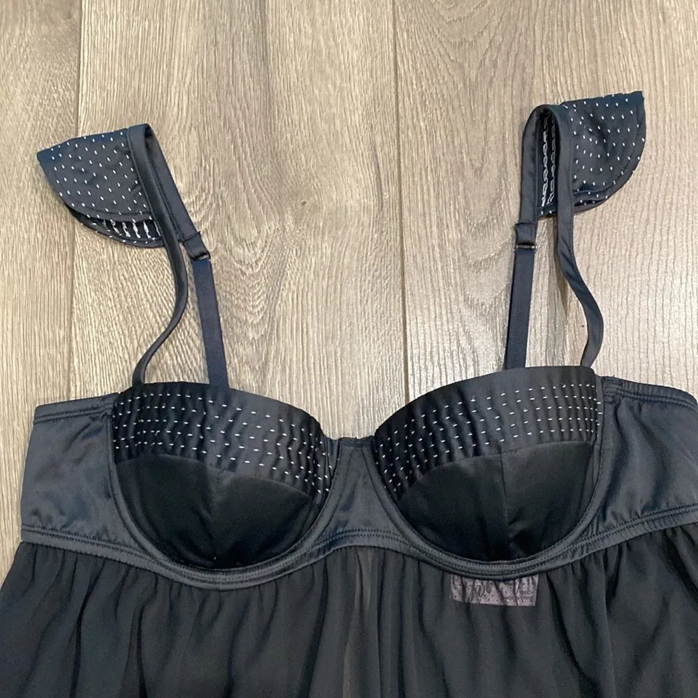 2008 Victoria’s Secret Sexy Little Things Black Babydoll Slip Size 36C - Image 6