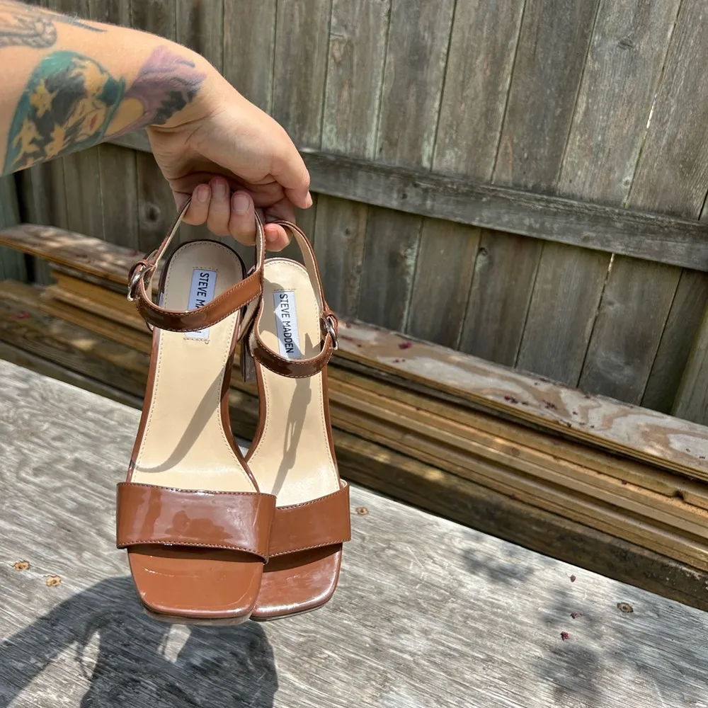 Emberly Platform Sandal by Steve Madden‎ brown size 11 - Image 8