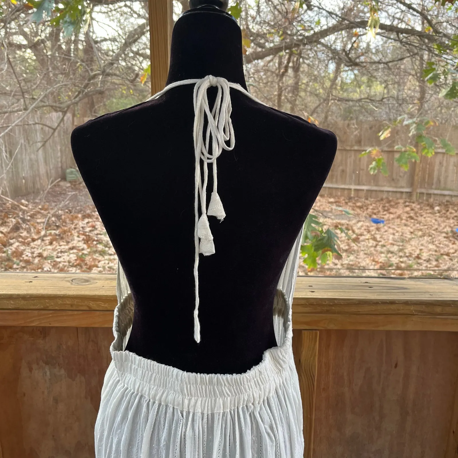 America & Beyond Women's White Goddess Style Backless Maxi Dress Size XL. NEW - Image 5