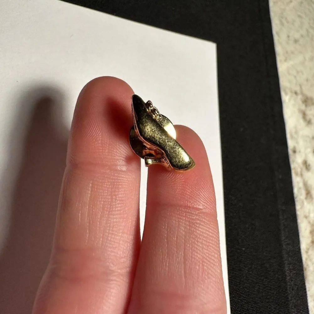 Signed Avon High Heel Shoe Gold Tone Brooch Tack Pin Rhinestone - Image 10