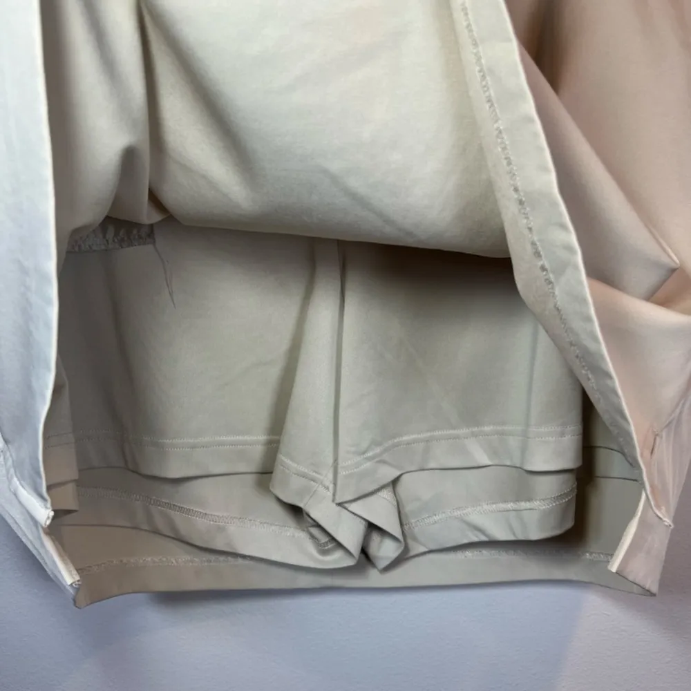 Lady Hagen Performance Skort Skirt Beige Lined Stretch Ribbon Pockets Women's 16 - Image 5