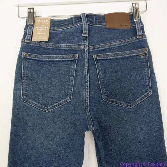 NEW Madewell Petite 10" High-Rise Skinny Jeans in‎ Wendover Wash, 24P - Image 7