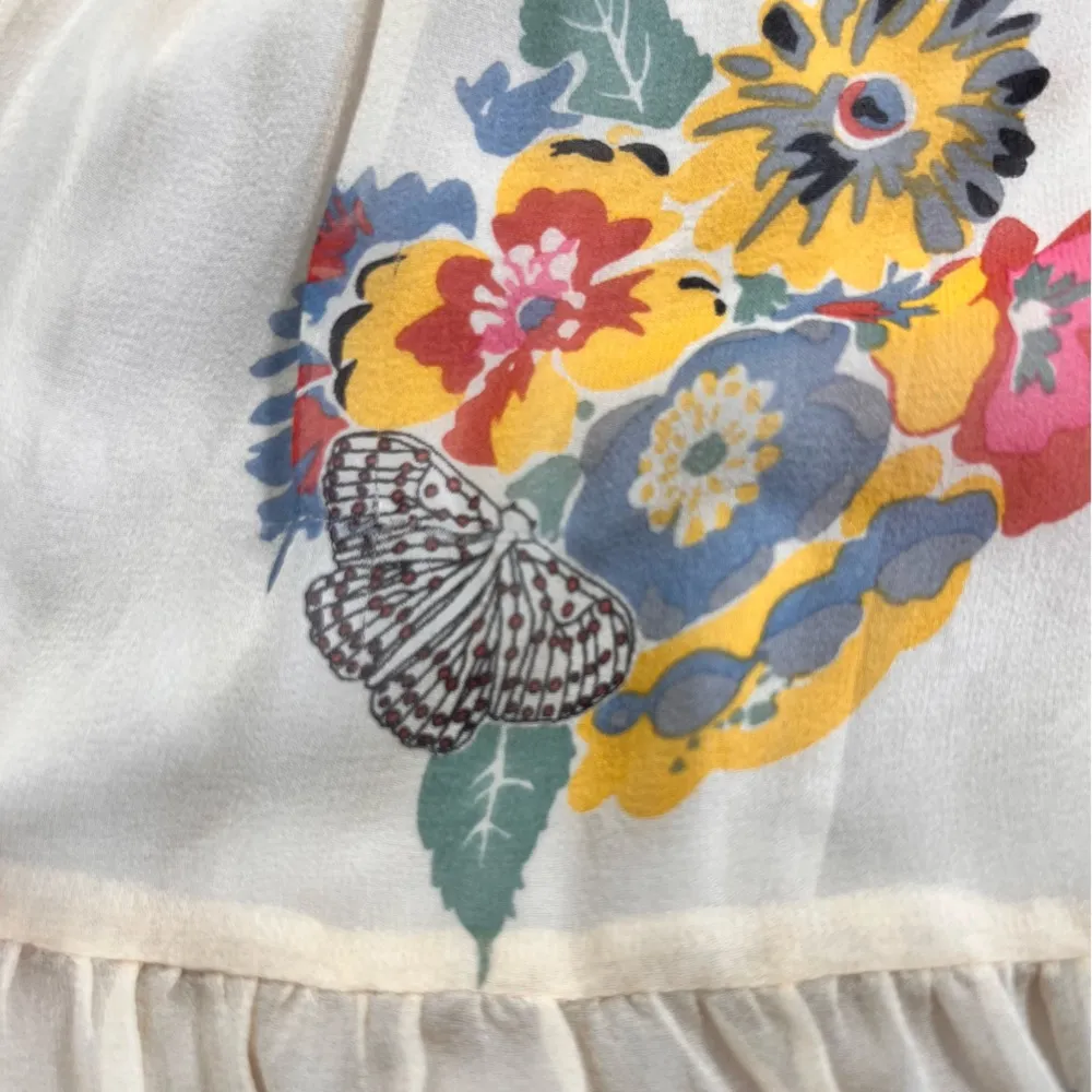 TIBI New York 100% Silk Lined Floral Bird Beetle Butterfly Cicada Midi Dress - Image 11