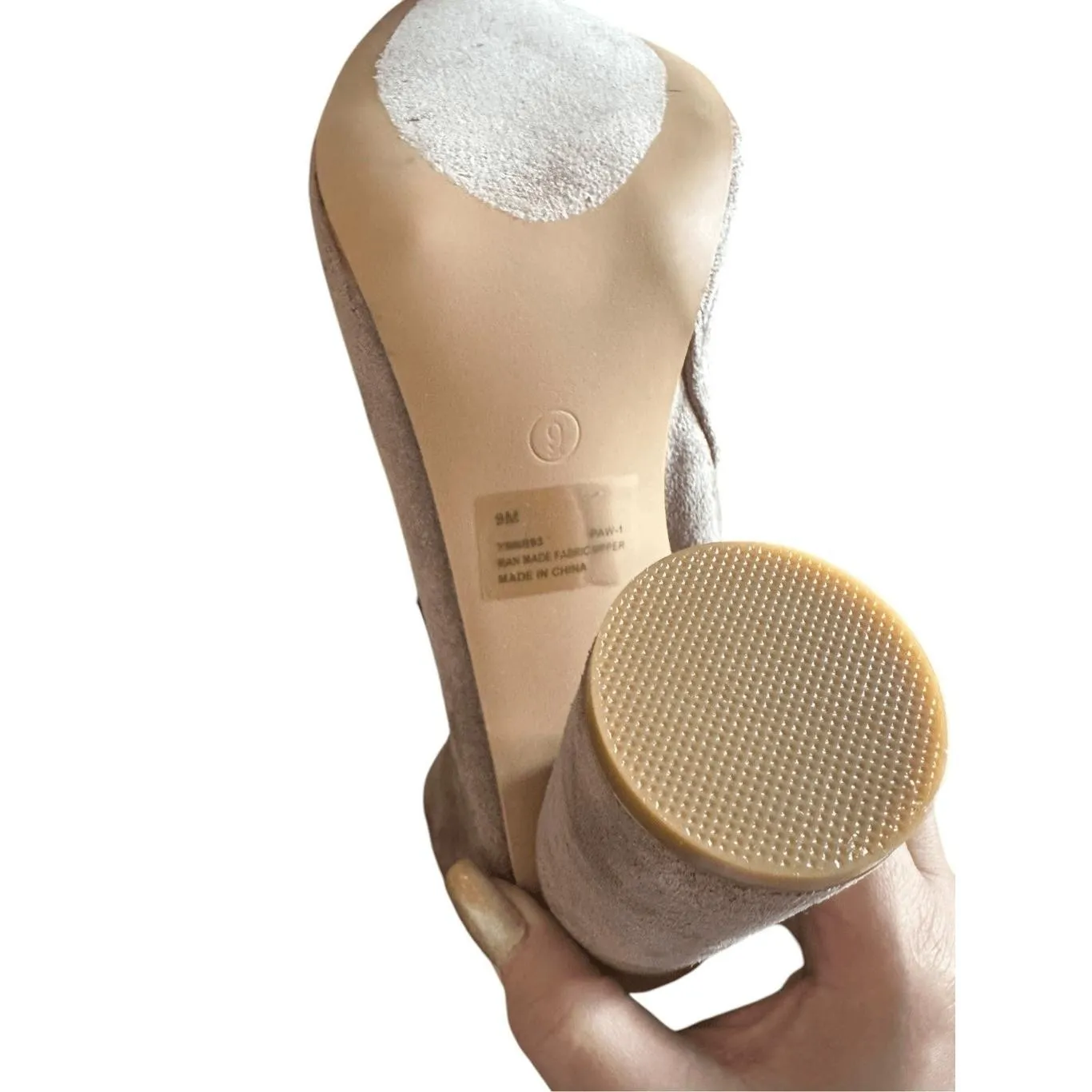 Cape Robbin Womens Taupe Ankle Boots Chunky Block Heel Pointed Toe Suede - Image 10