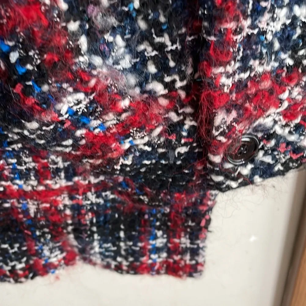 IRO Elmer Plaid Tweed Jacket Black Multi - Image 10