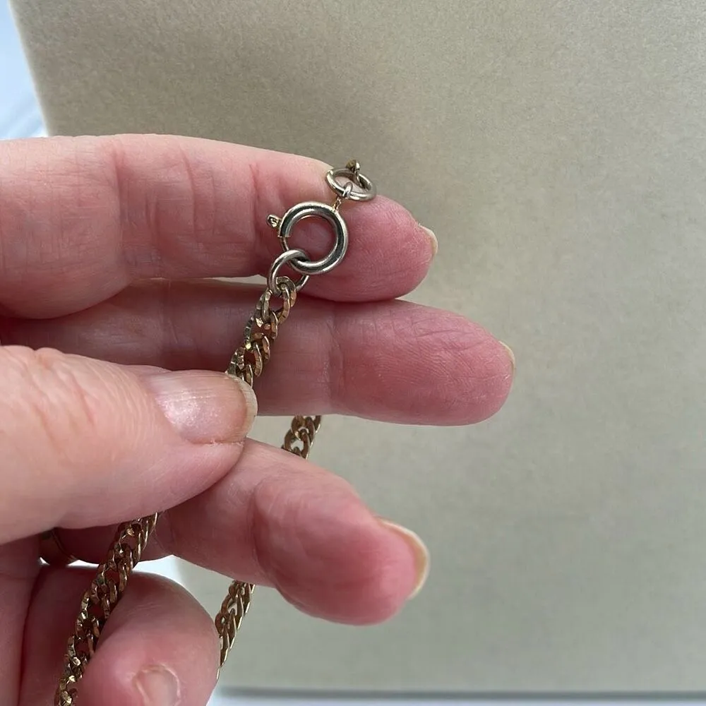 Vintage big boho triangle pendant. Gold - Image 10