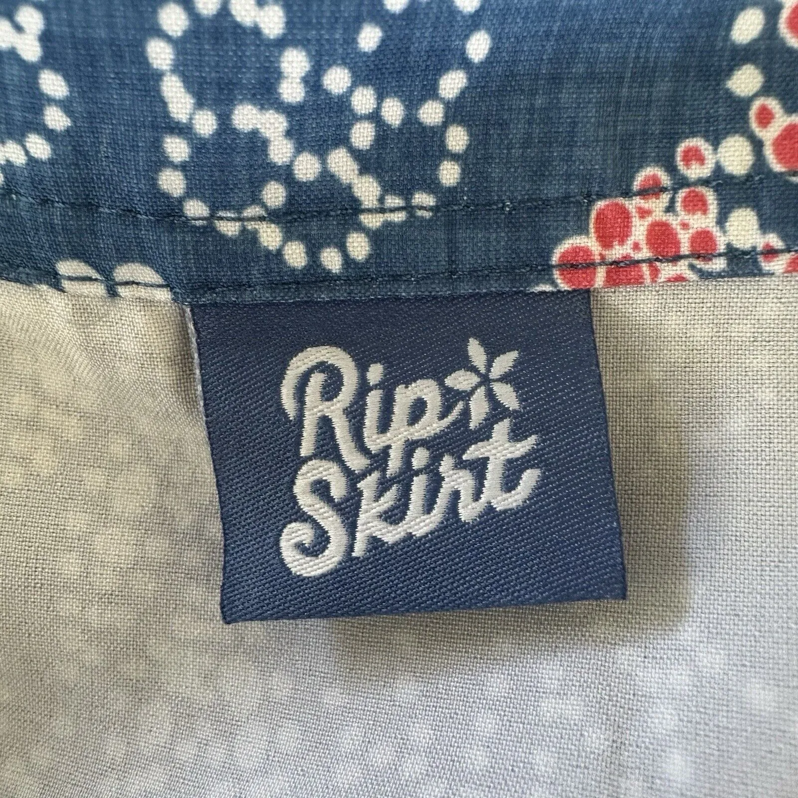 RipSkirt Hawaii Skirt La Boheme Blue Knee Length Wrap Skirt Small - Image 5