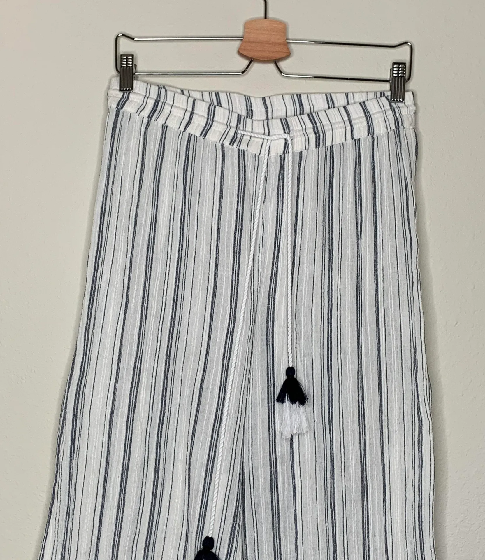 Sundance Boho Tassel Striped Cotton Pants  - Image 7
