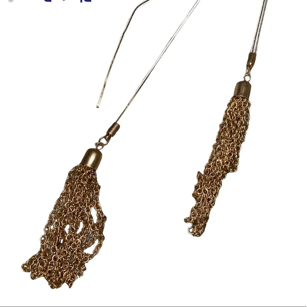 🇺🇸 NWT Studio S Metal Silver & Gold Y Necklace - Image 5