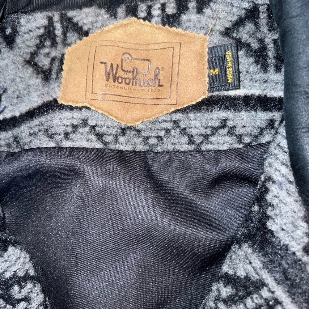 Woolrich Aztec Print Nordic Wool Coat size Medium - Image 3