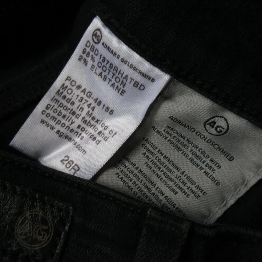 NWT AG Adriano Goldschmied Farrah in Altered Black Destructed Skinny Jeans 26 - Image 6