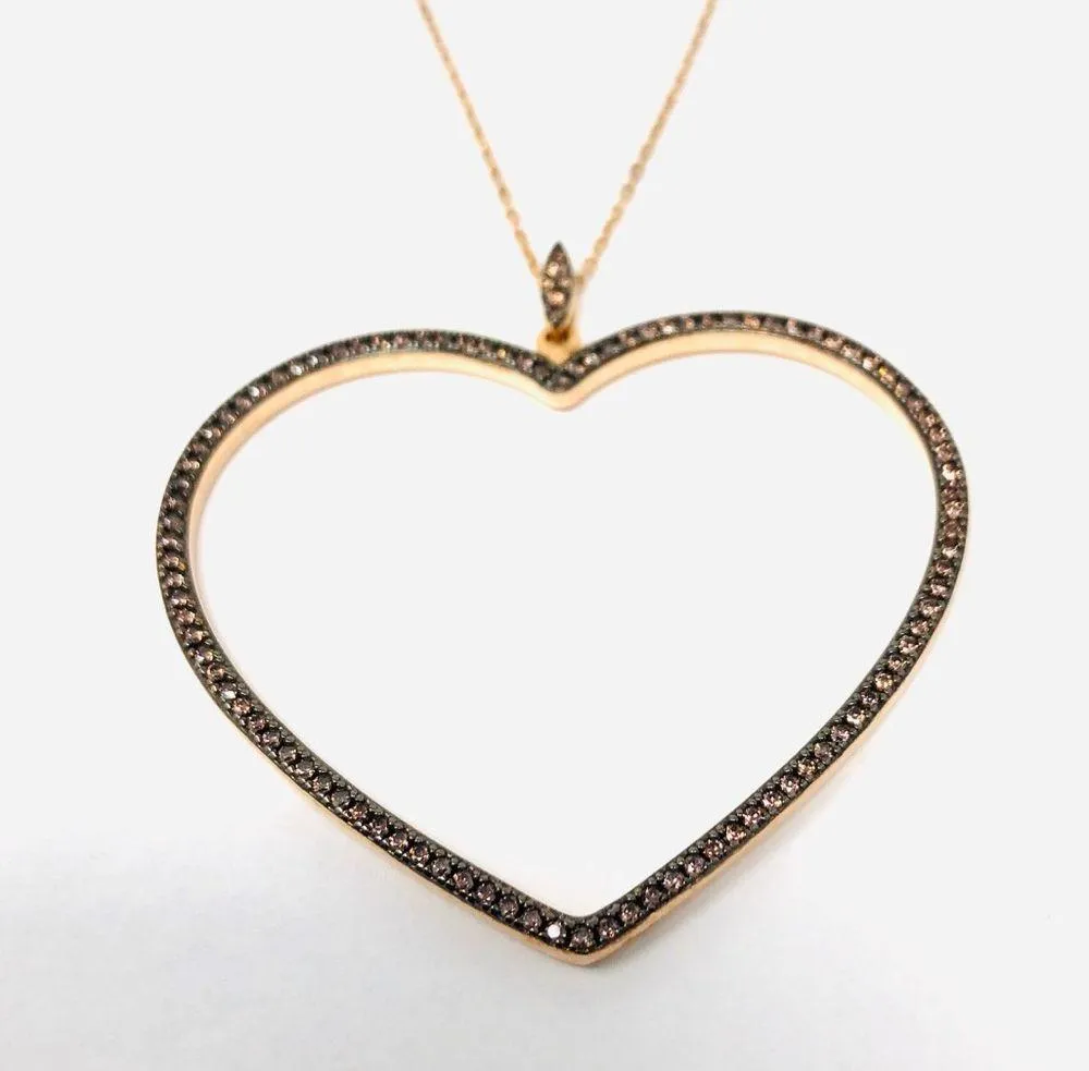 Rose gold  crystal heart 💖 necklace - Image 7