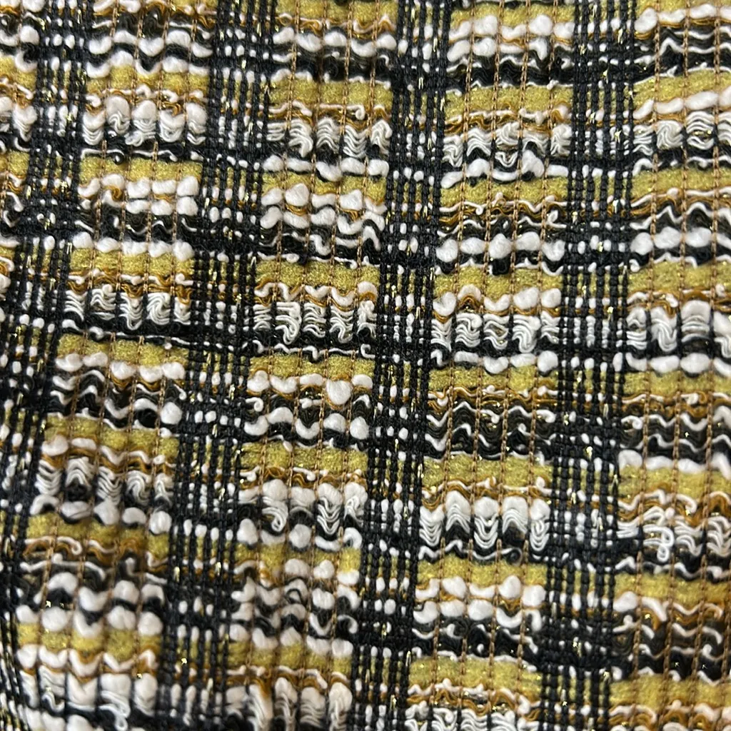 NEW Urban Revivo Tweed Blouse Top 8 Yellow - Image 5