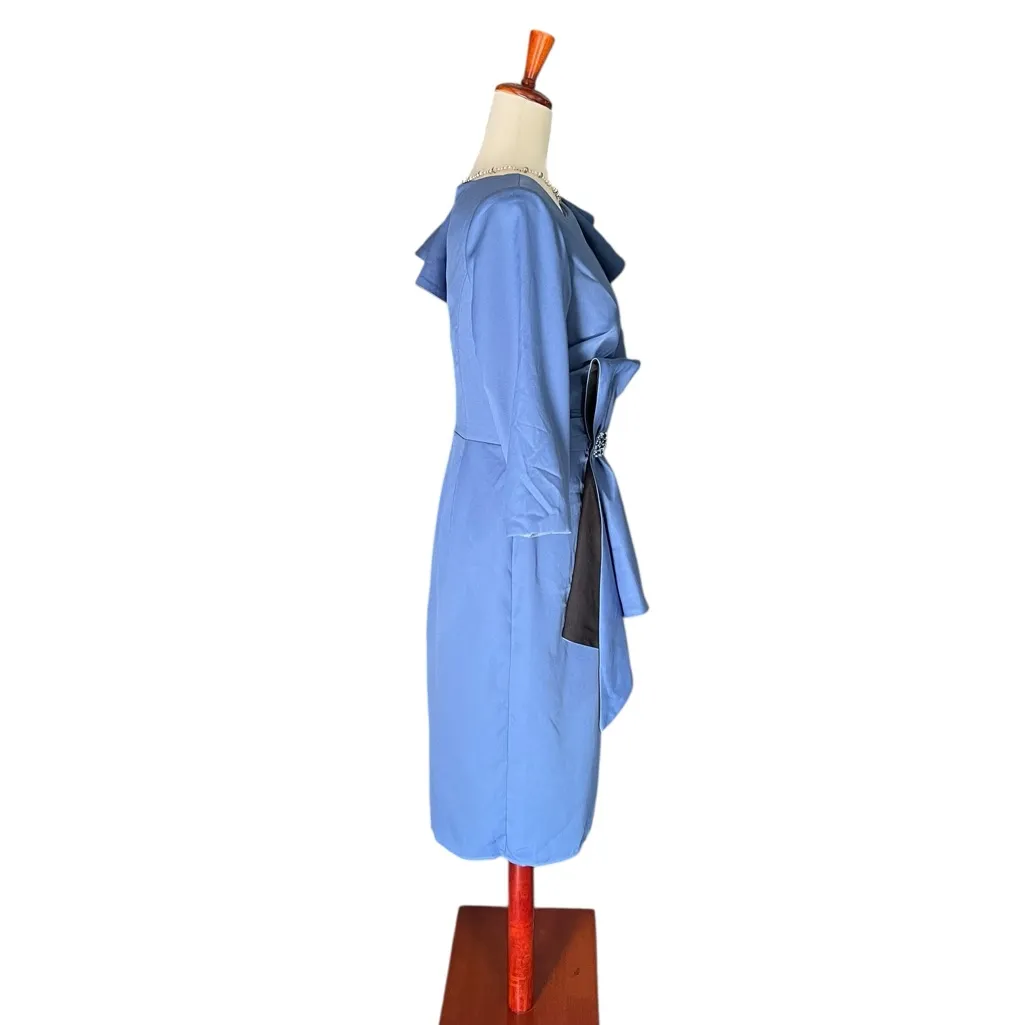 Missacc Sheath Scoop Neck 3/4 Sleeves Knee - Image 10