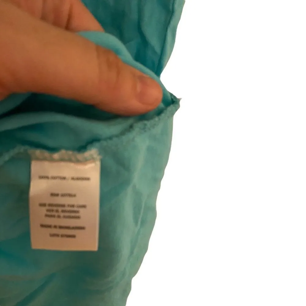 Hype blue green Kiss kiss graphic t shirt large shirt sleeve Blue - Image 5