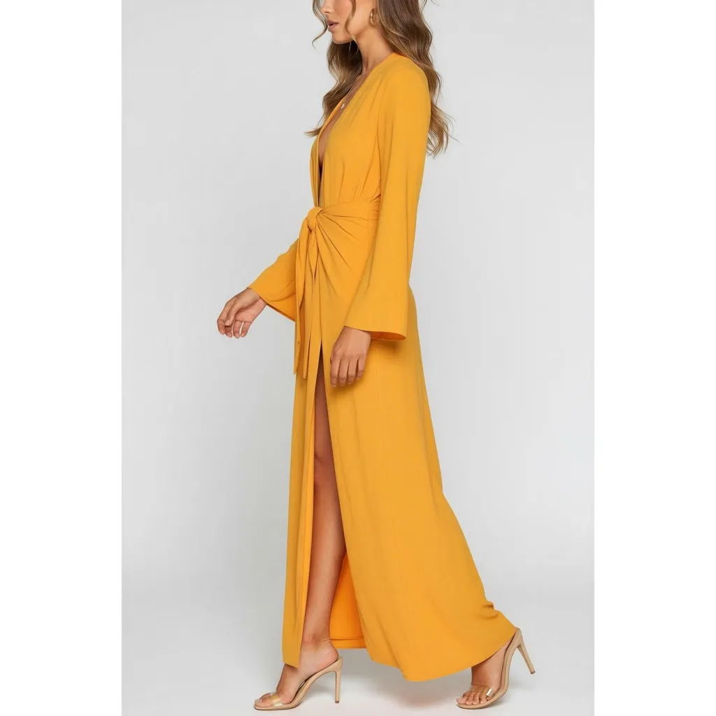CAMILA COELHO Millie Maxi Dress, Mango, Medium - Image 4