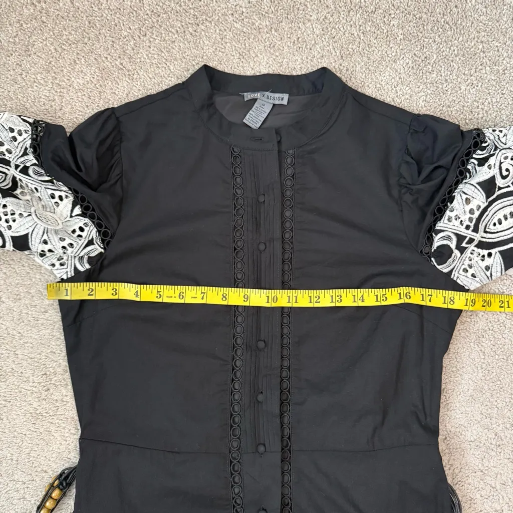 Love By Design‎ Southampton Embroidered Maxi Dress Black Gardenia M - Image 8