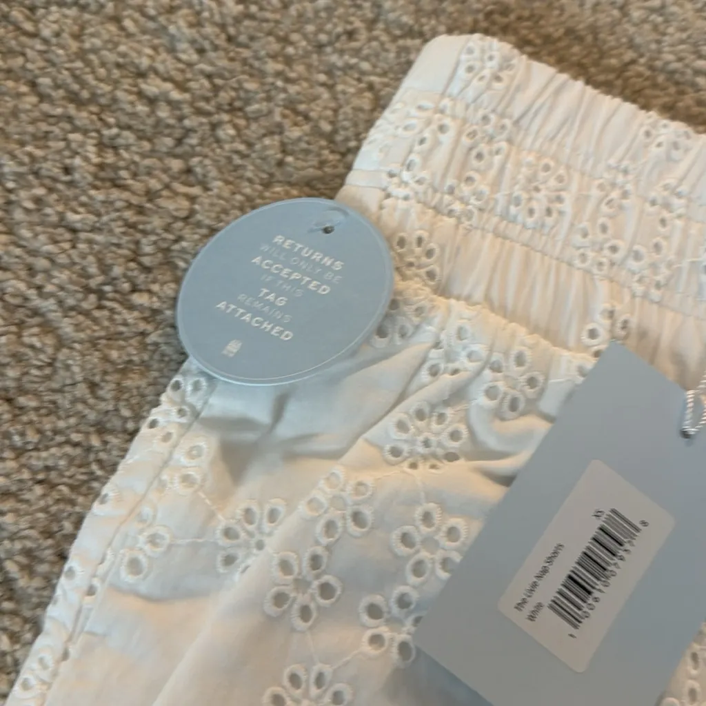 NWT HILL HOUSE HOME The Eyelet Livie Nap Shorts in White Eyelet - Image 11