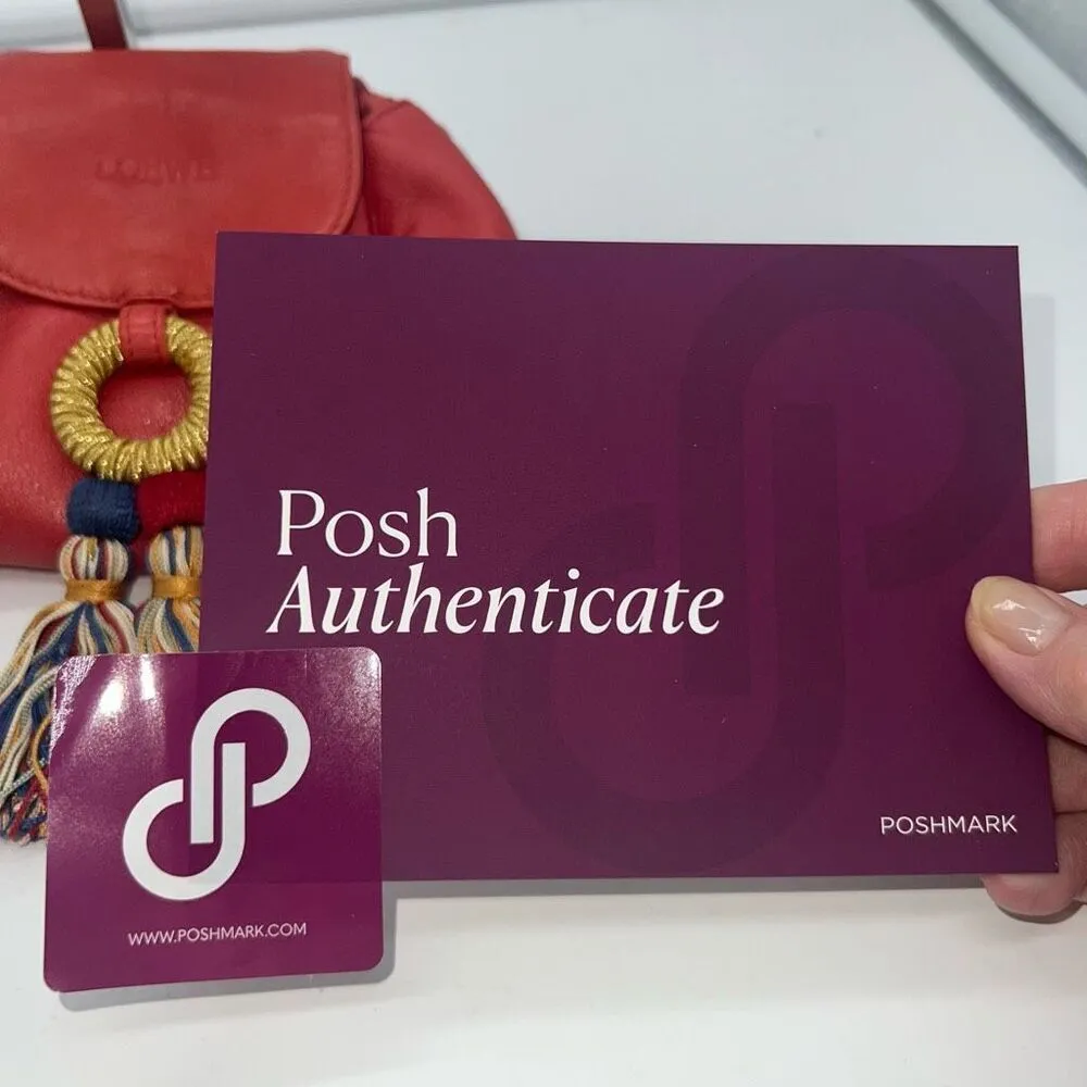 Loewe Mini‎ Red Leather Tassle Crossbody Bag Pre Authenticated - Image 14