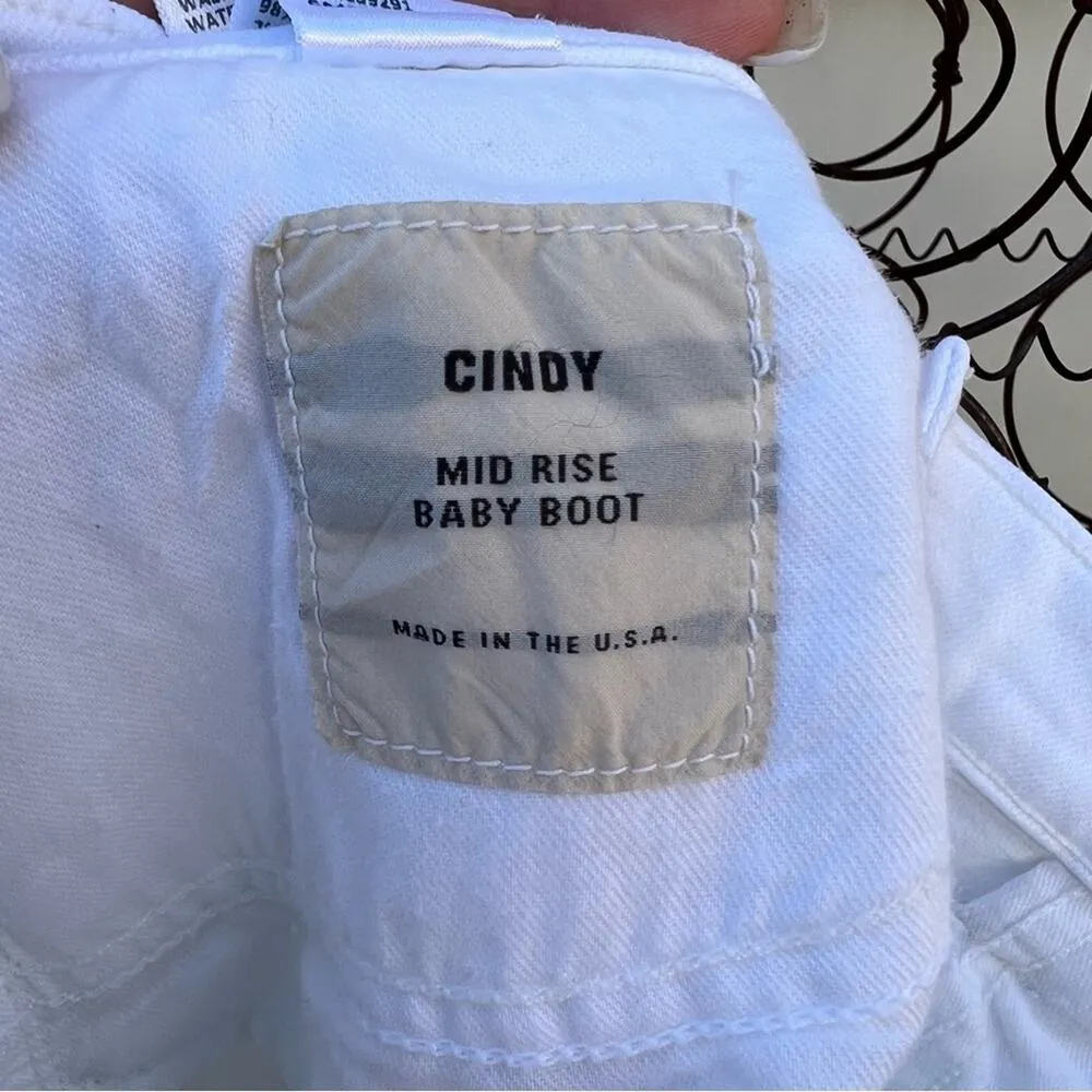 Baldwin Kansas City Cindy White mid rise baby boot jeans size 29 - Image 10