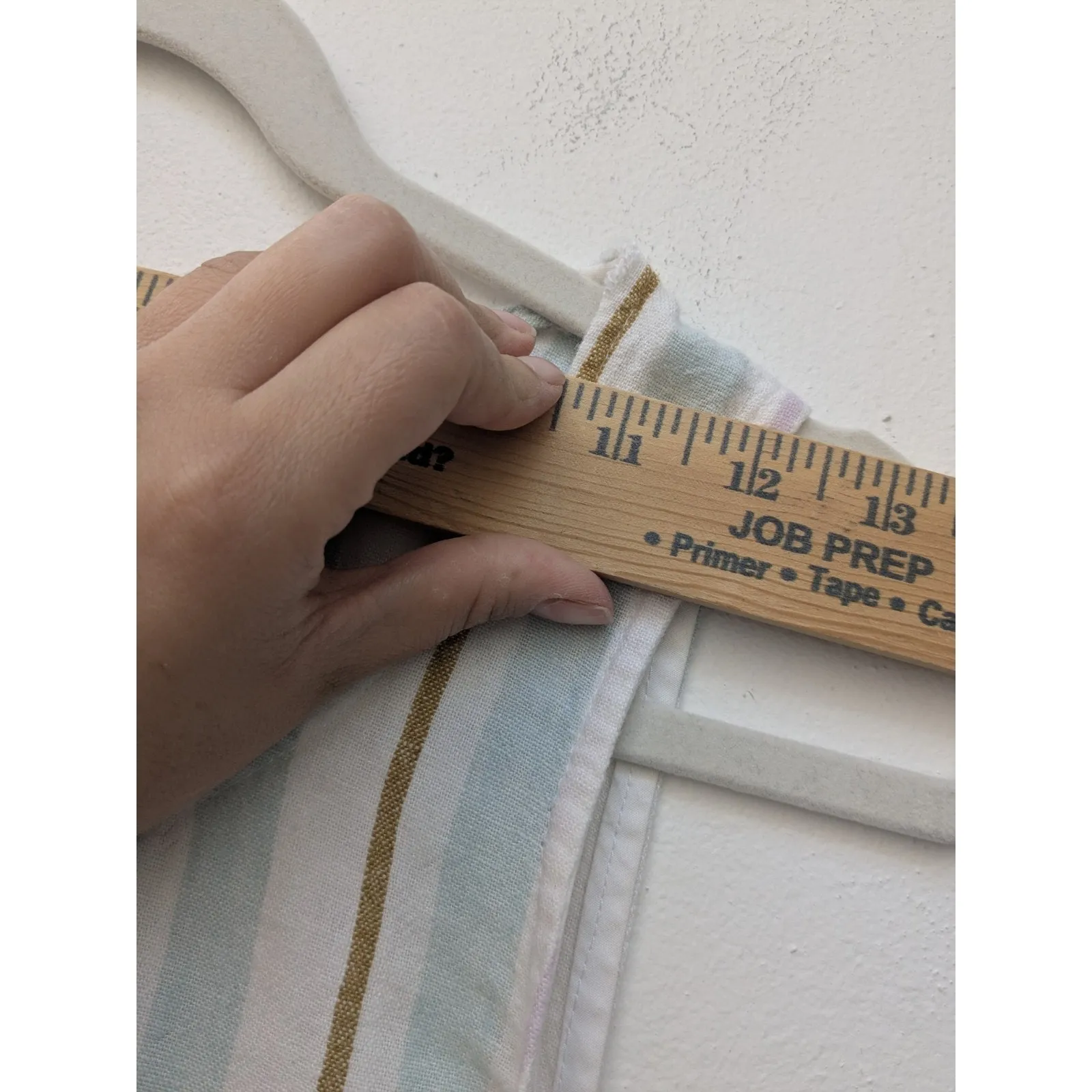 A NEW DAY Women's Shift Dress Linen Rayon Striped White Blue Size Medium - Image 3