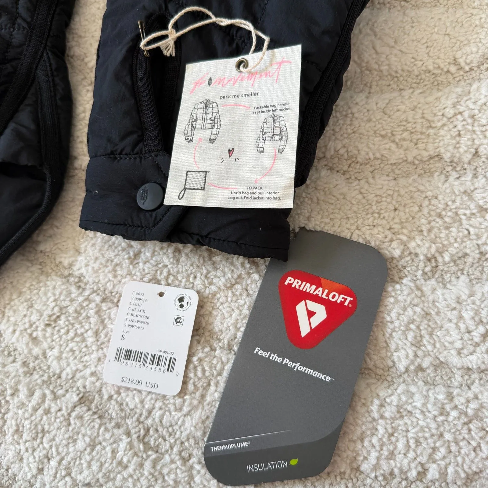 FP Movement x Hatch Pippa Packable Puffer Size Small Black - Image 11