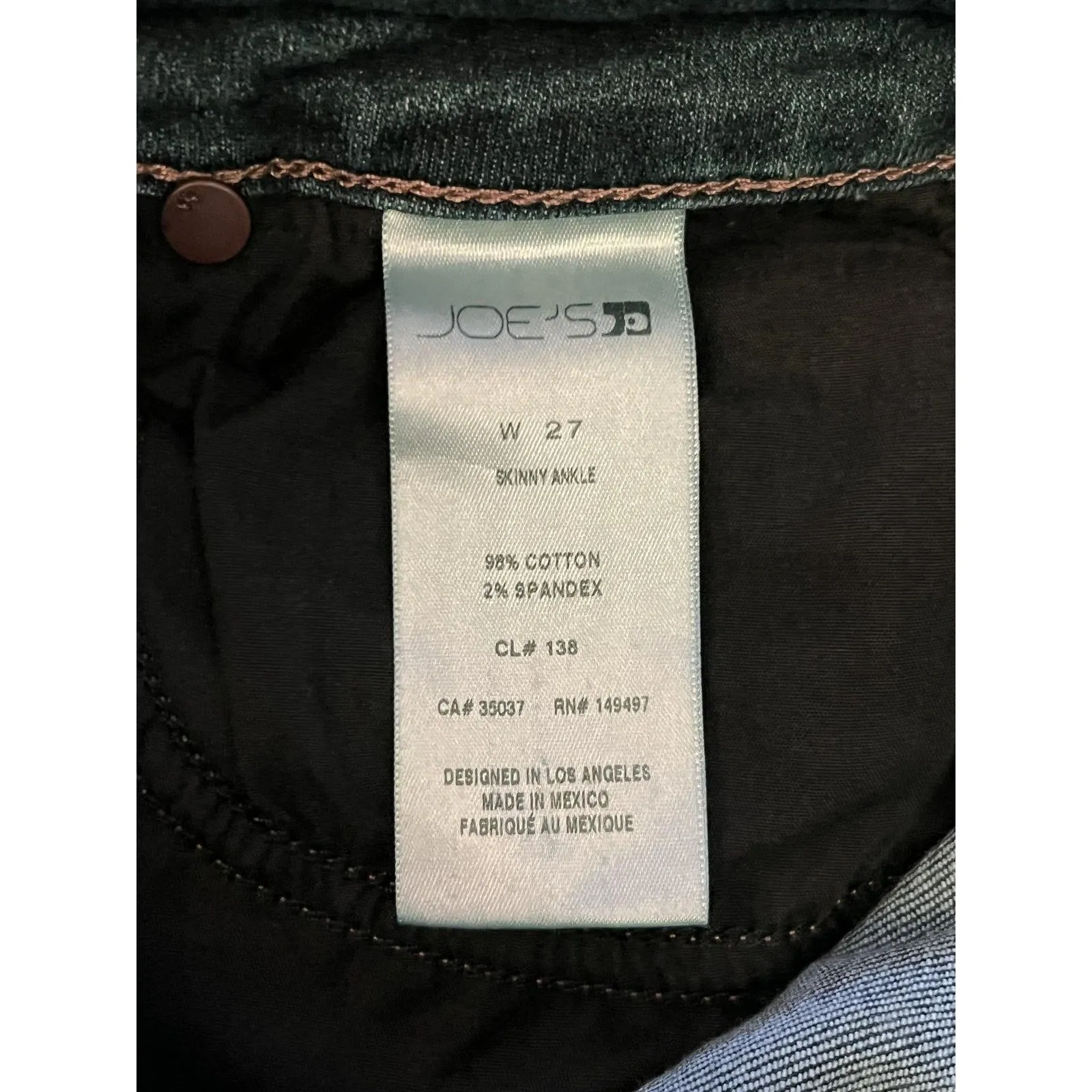 Joe's Jeans Jeans Womens 27 Blue Skinny Ankle Distressed Raw Hem Stretch Denim - Image 6