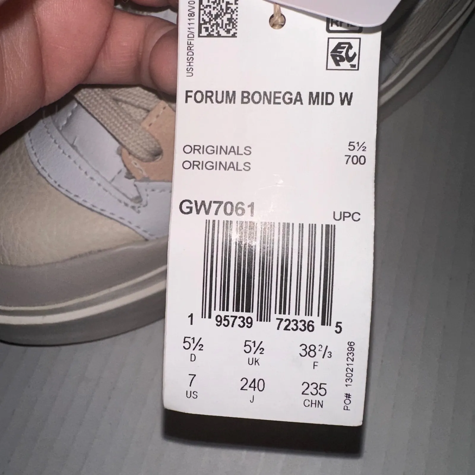 Adidas Forum Bonega Mid Ecru Tint Cloud White GW7061 Platform Sneakers Womens 7 - Image 6