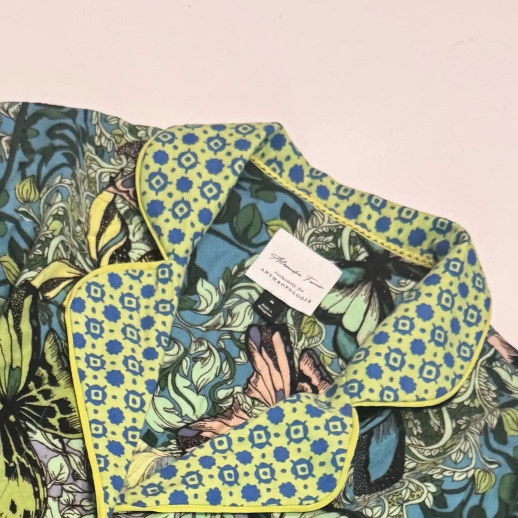 Anthropologie Alexandra Farmer Secret
Garden Flannel Sleep Shirt - Image 7