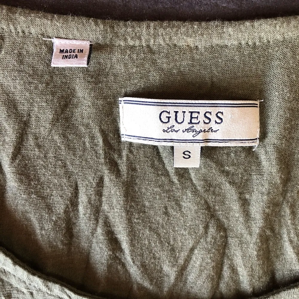 GUESS Green Lose Fit Tank Top with Sequins Small - Image 5