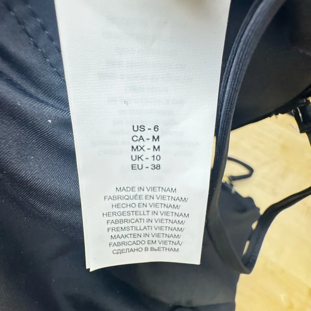 La Blanca Island Goddess Ruffle Bandeau Tankini Top NWT Size 6 Black - Image 9