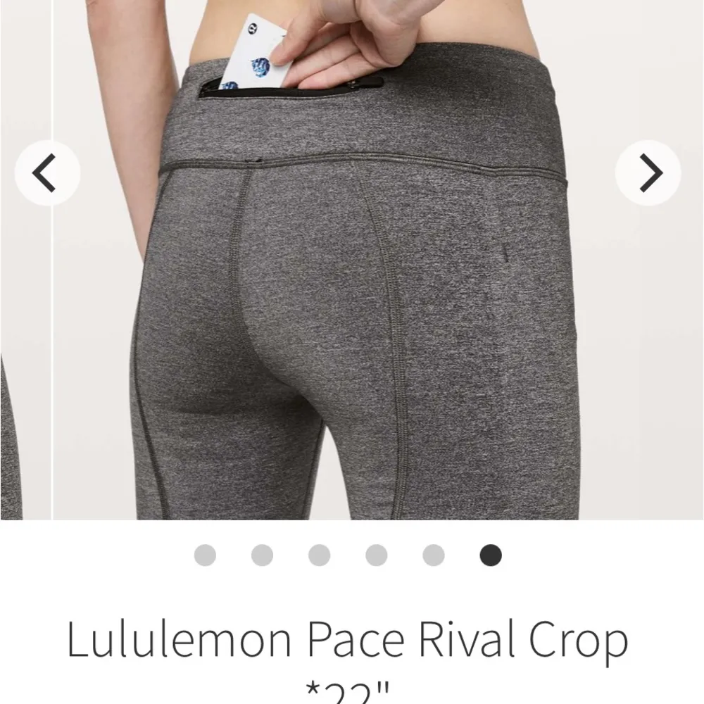 Lululemon Pace Rival Crop *22" Heathered Black / Black 4 - Image 11