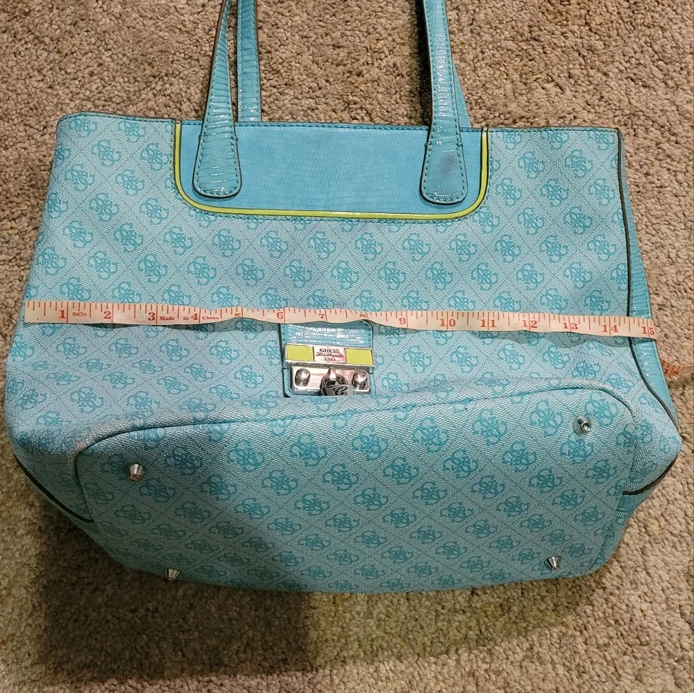 Guess Vintage Turquoise  Purse - Image 15