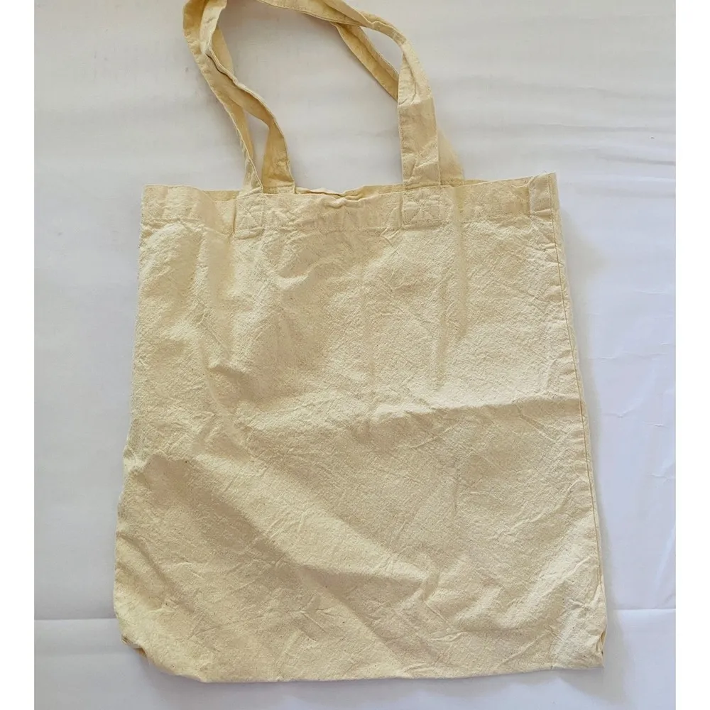 BUTTERFLIES Tote Bag Natural Canvas Tote Bag Reusable Shopping Bag Tan - Image 2