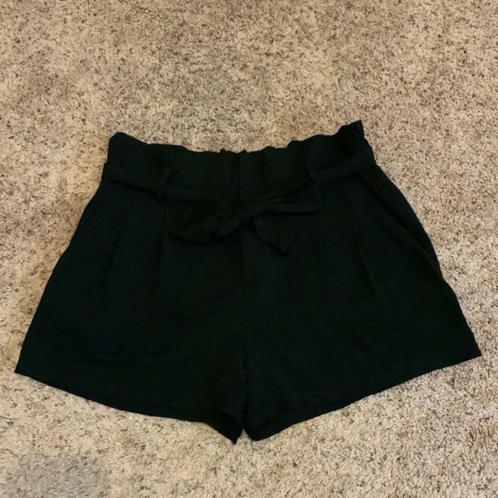 A New Day Black Paperbag Waist Shorts with Waist Tie and Pockets​ - Image 45