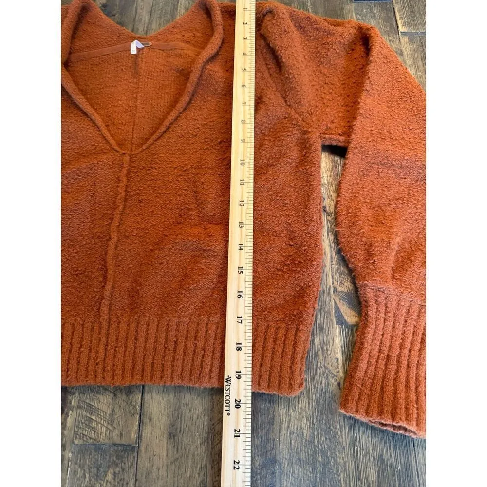 Free people reverie V neck sweater in burnt orange size xs - Image 8