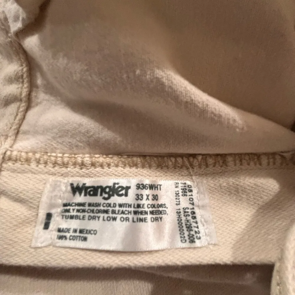 Wrangler 936 Slim Fit Cowboy Cut Jeans White 33x30 RN 130273 Vintage - Image 5