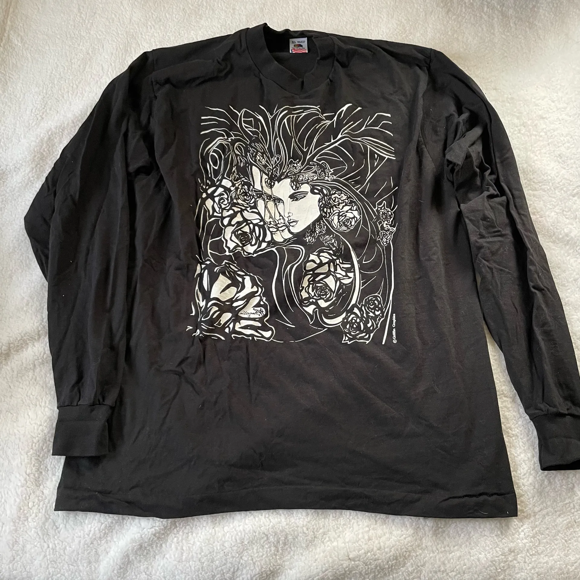 Vocal Miscellany Art Work Unisex Black & White Fruit of the Loom Long Sleeve XL - Image 6