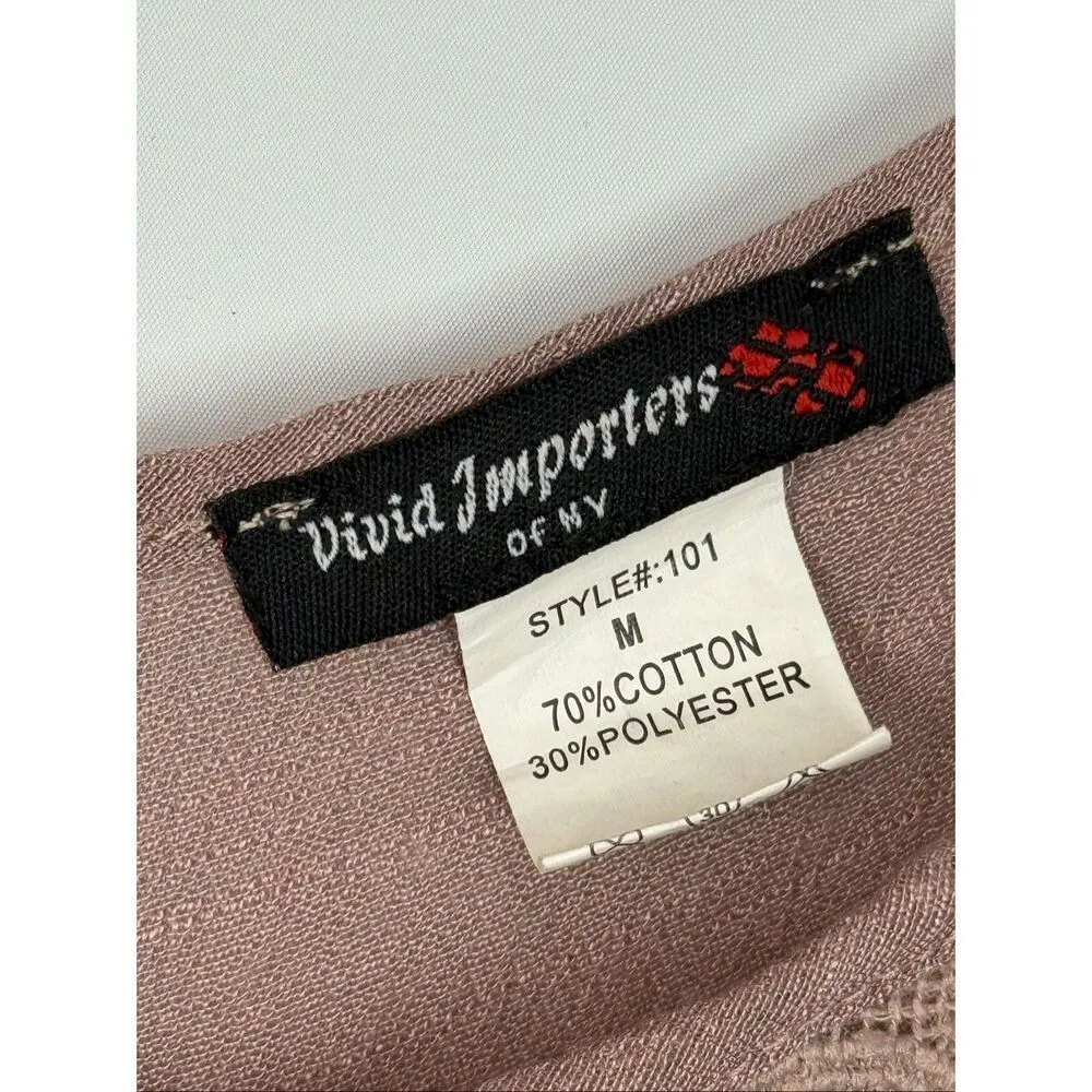 Vivid Importers of NY Dress Crochet Flare Sleeve Cold Sleeve size medium Pink - Image 3