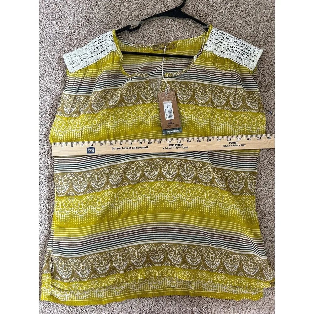 Prana NWT Silk Blend Illiana Sleeveless Top Size XL Crochet Detail Boho - Image 6