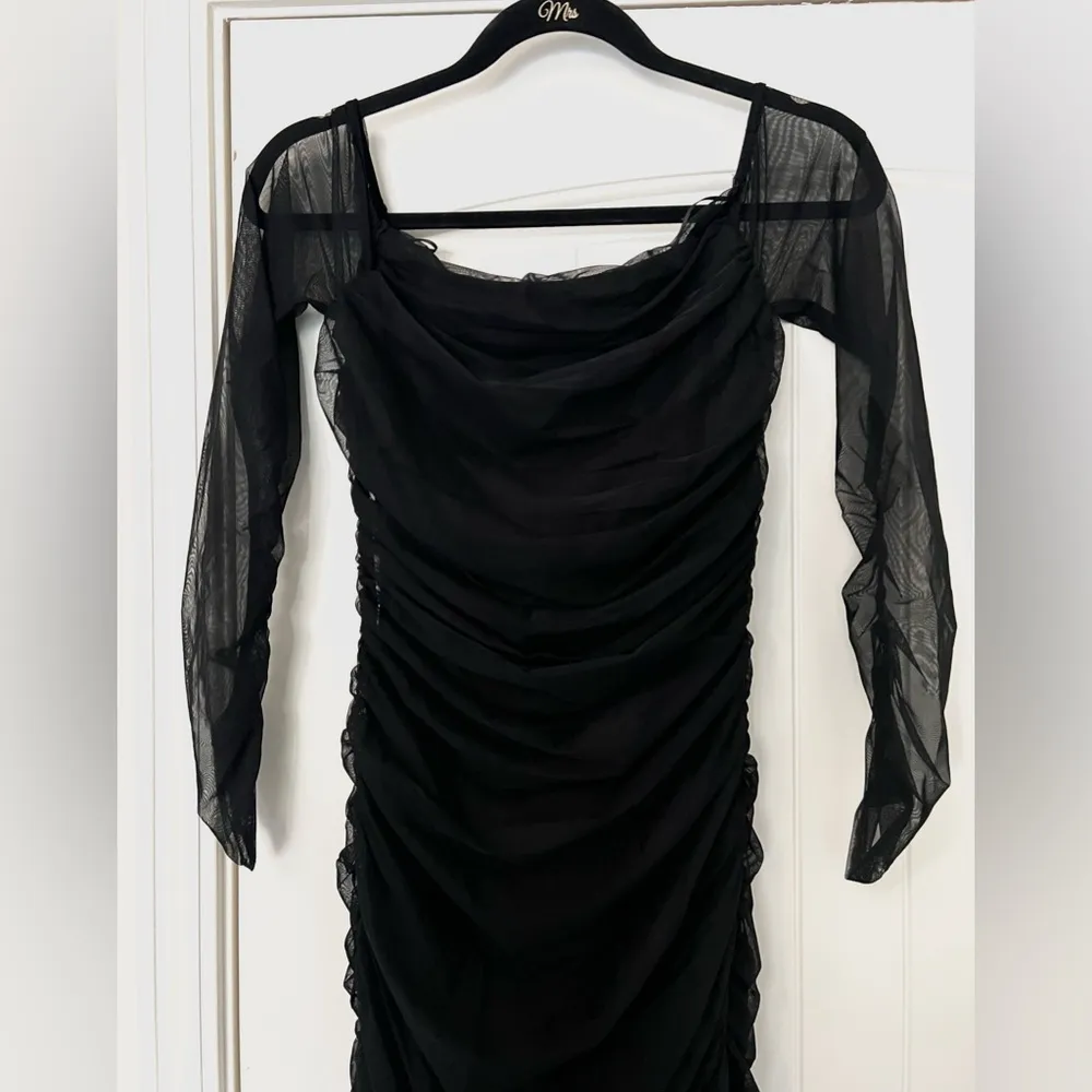 NWT Endless Rose Mesh Off the Shoulder Dress in Black - Image 5